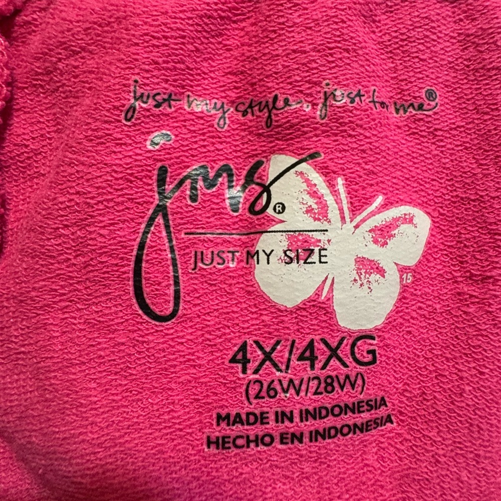 Just My Size Bright Pink drawstring capris - Picture 4 of 4